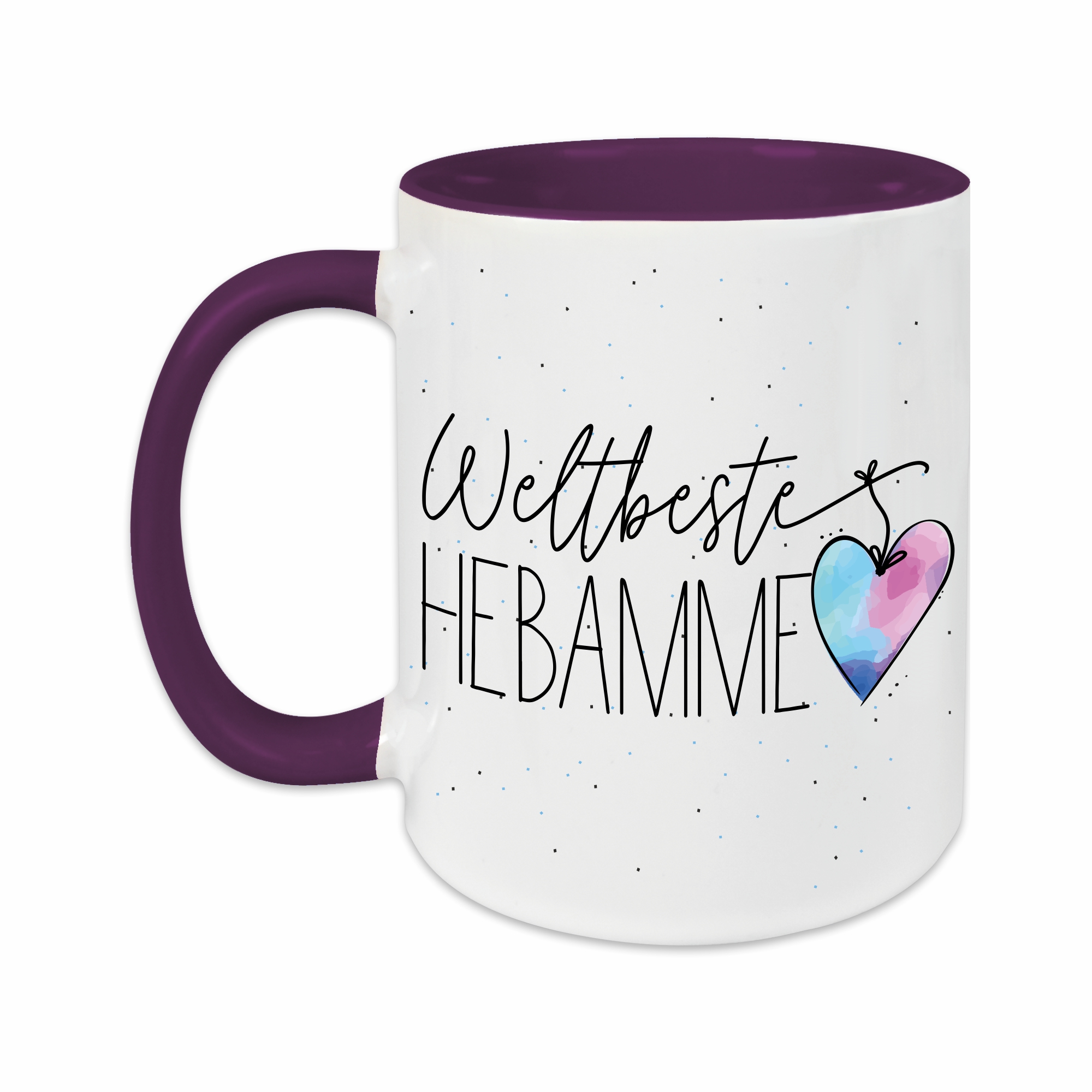 Tasse - Weltbeste Hebamme lila – Ansicht 2 von 2
