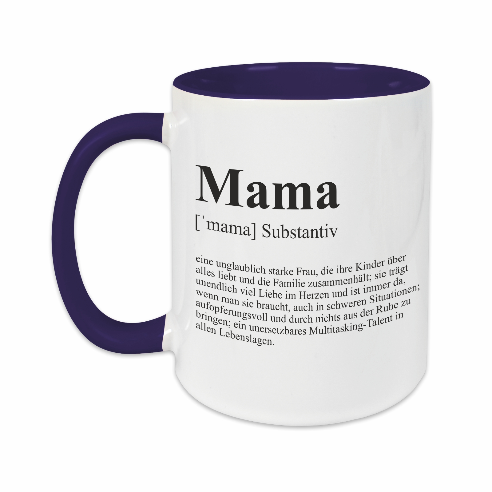 Tasse - Definition Mama dunkelblau