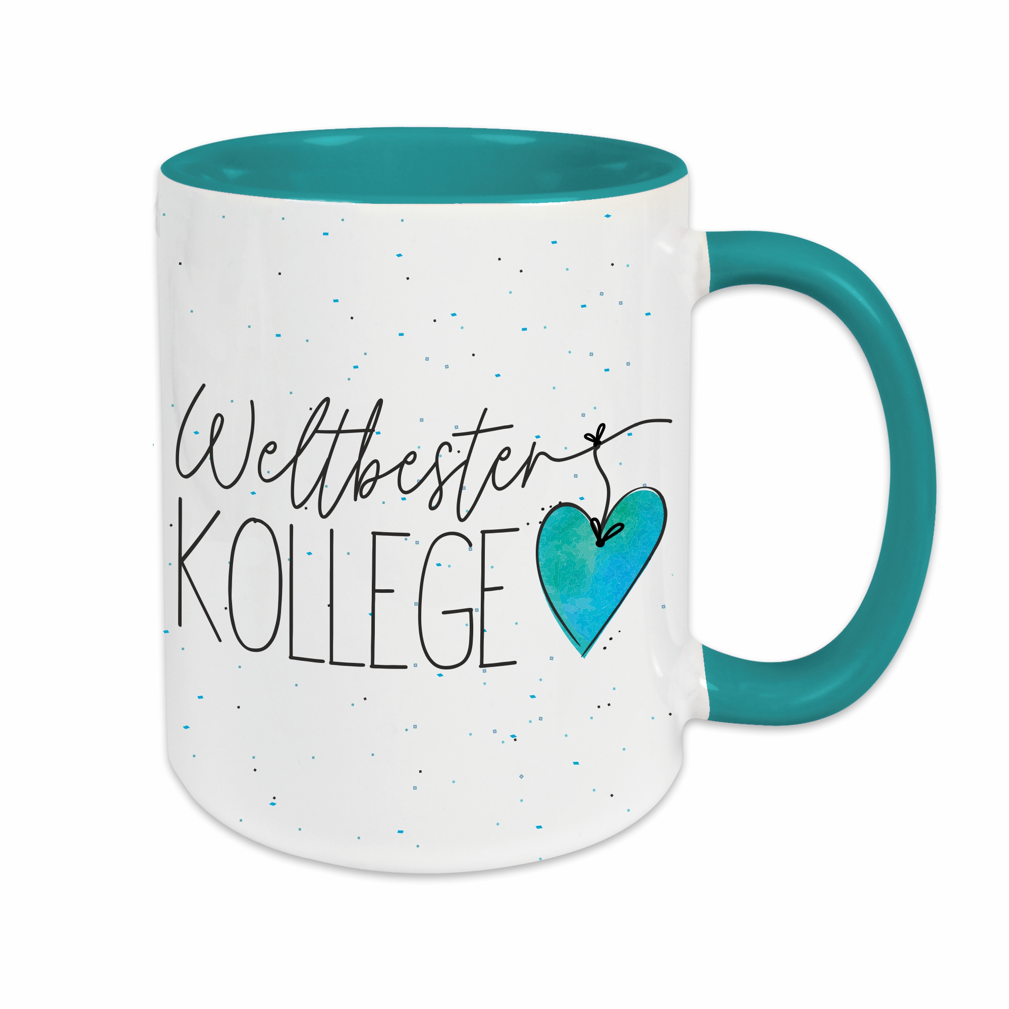 Tasse - Weltbester Kollege türkis – Ansicht 1 von 2