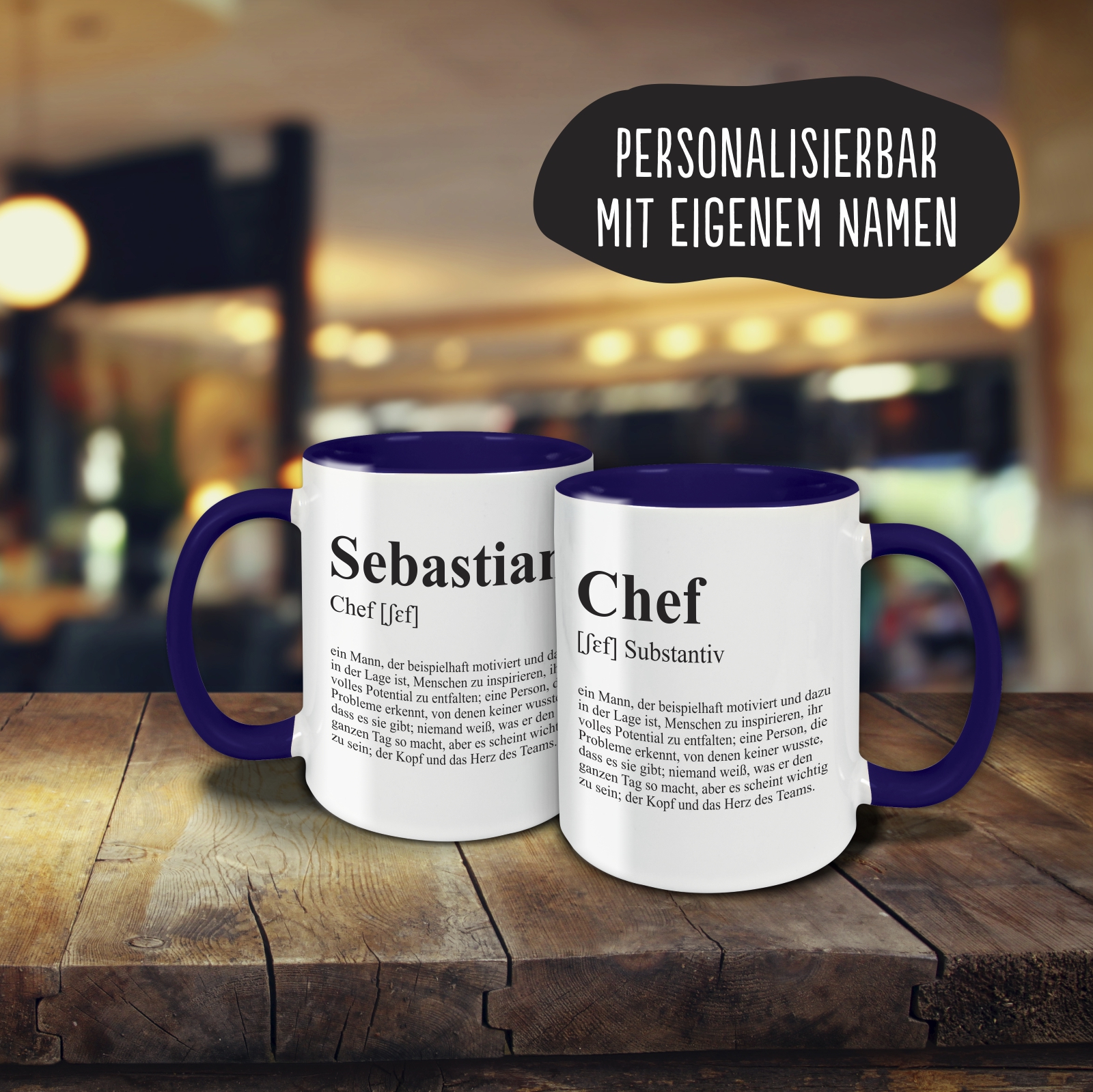 Tasse - Definition Chef dunkelblau