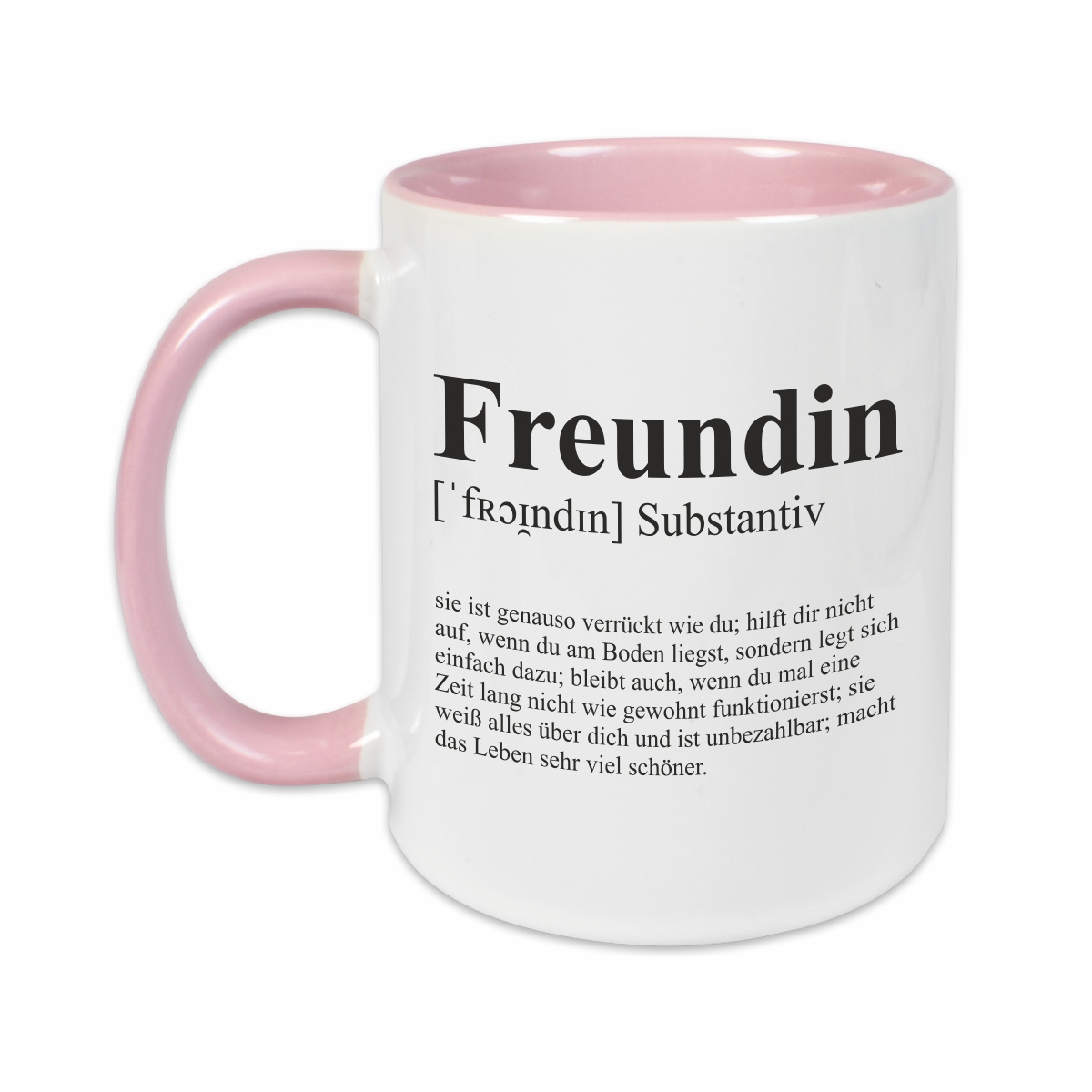 Tasse - Definition Freundin rosa