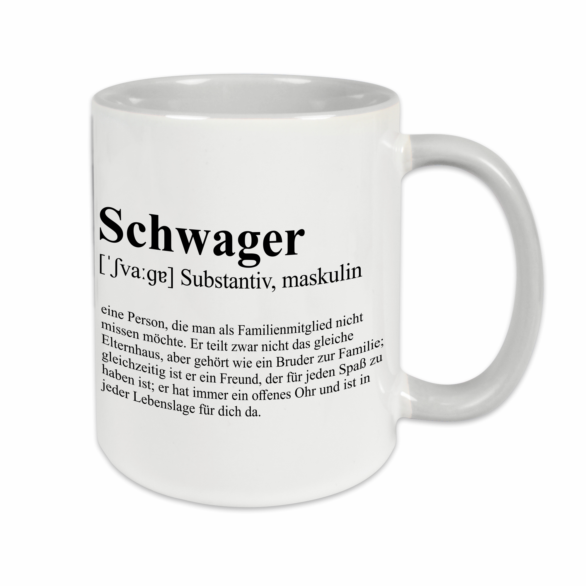 Tasse - Definition Schwager grau ohne Personalisierung – Ansicht 1 von 2