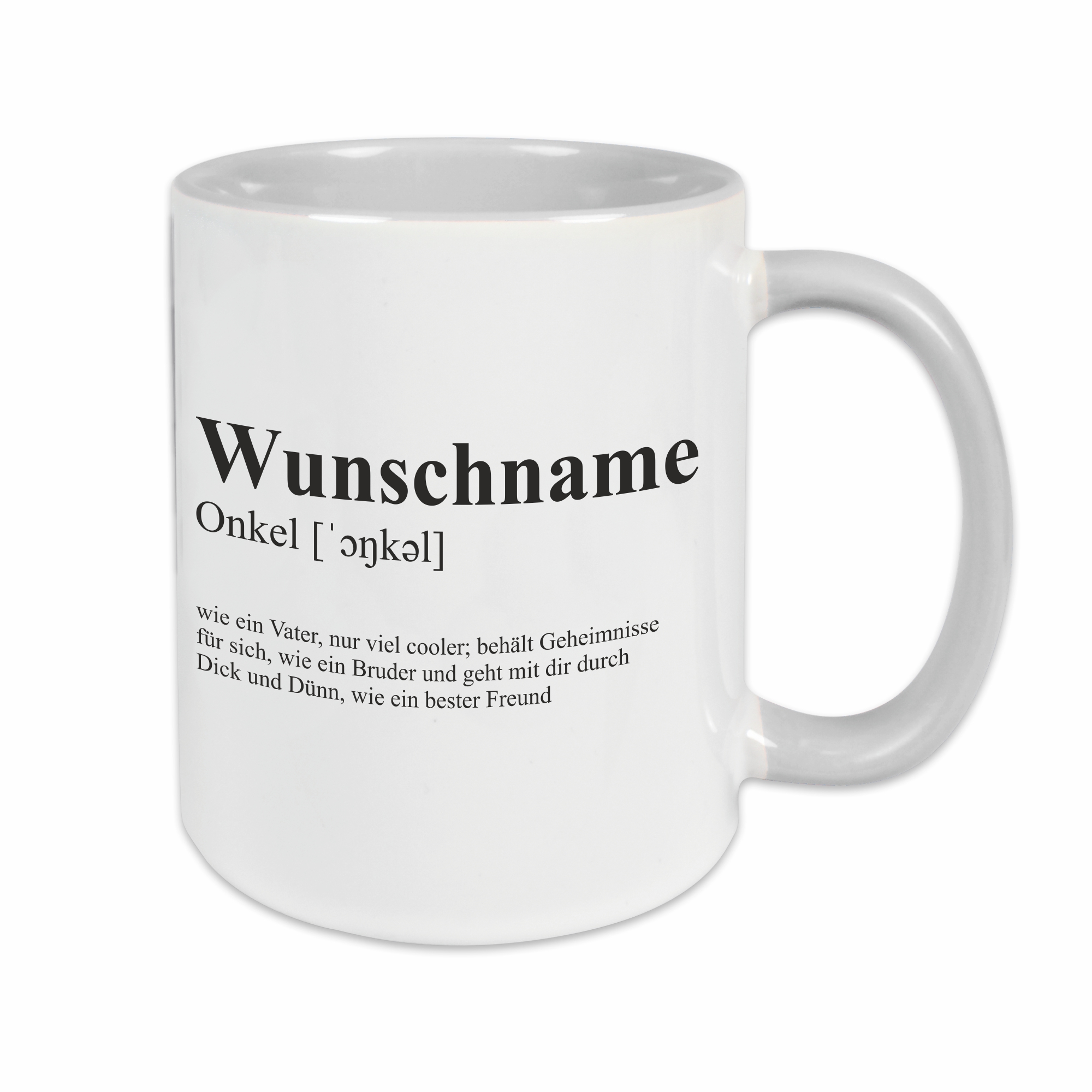 Tasse - Definition Onkel grau personalisiert