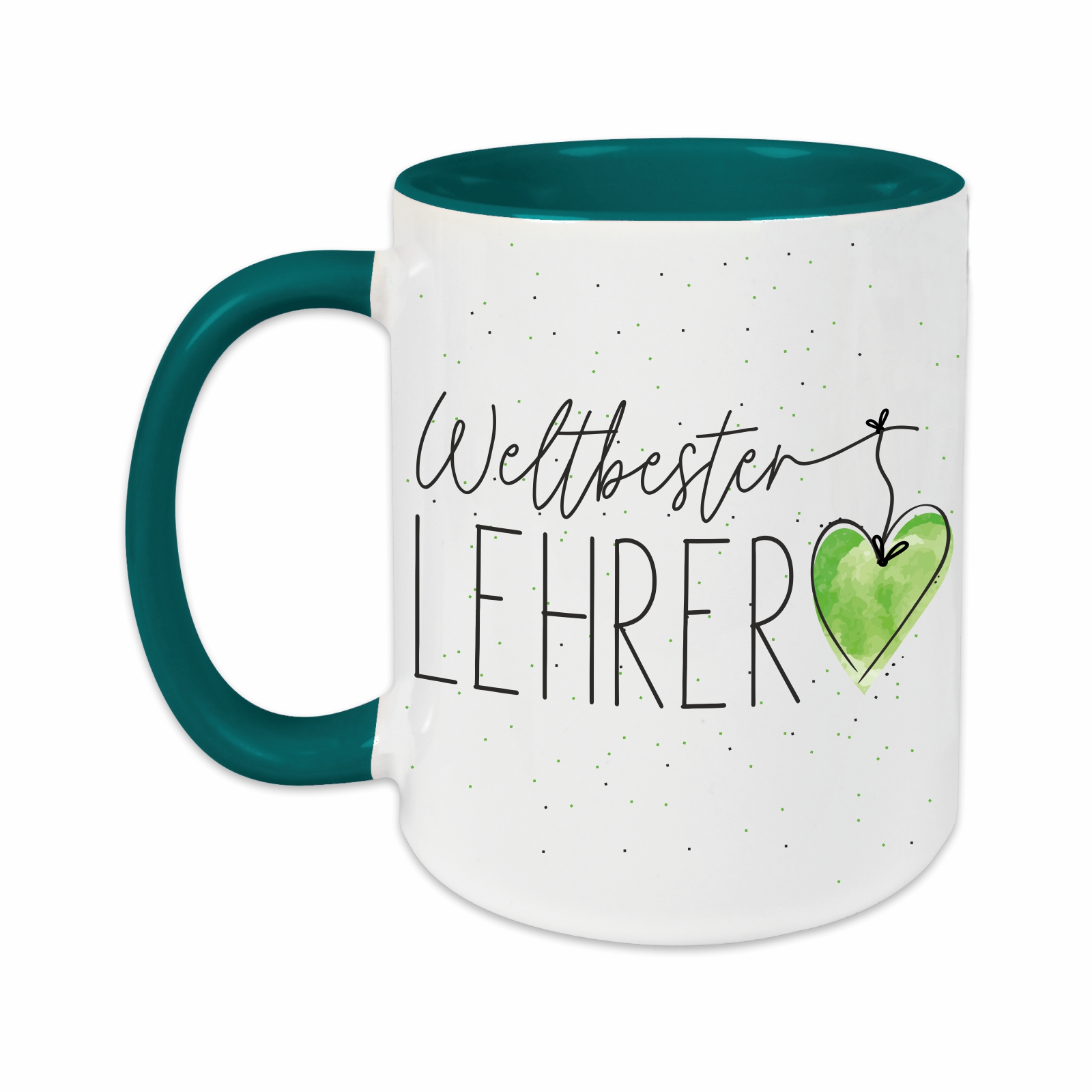 Tasse - Weltbester Lehrer petrol – Ansicht 2 von 3