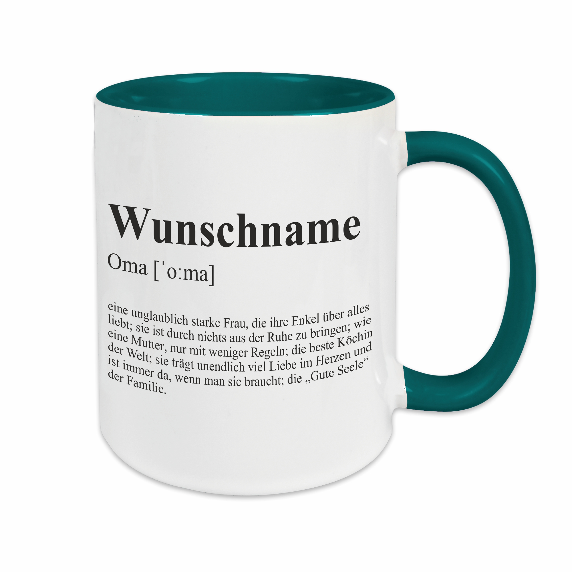 Tasse - Definition Oma petrol personalisiert