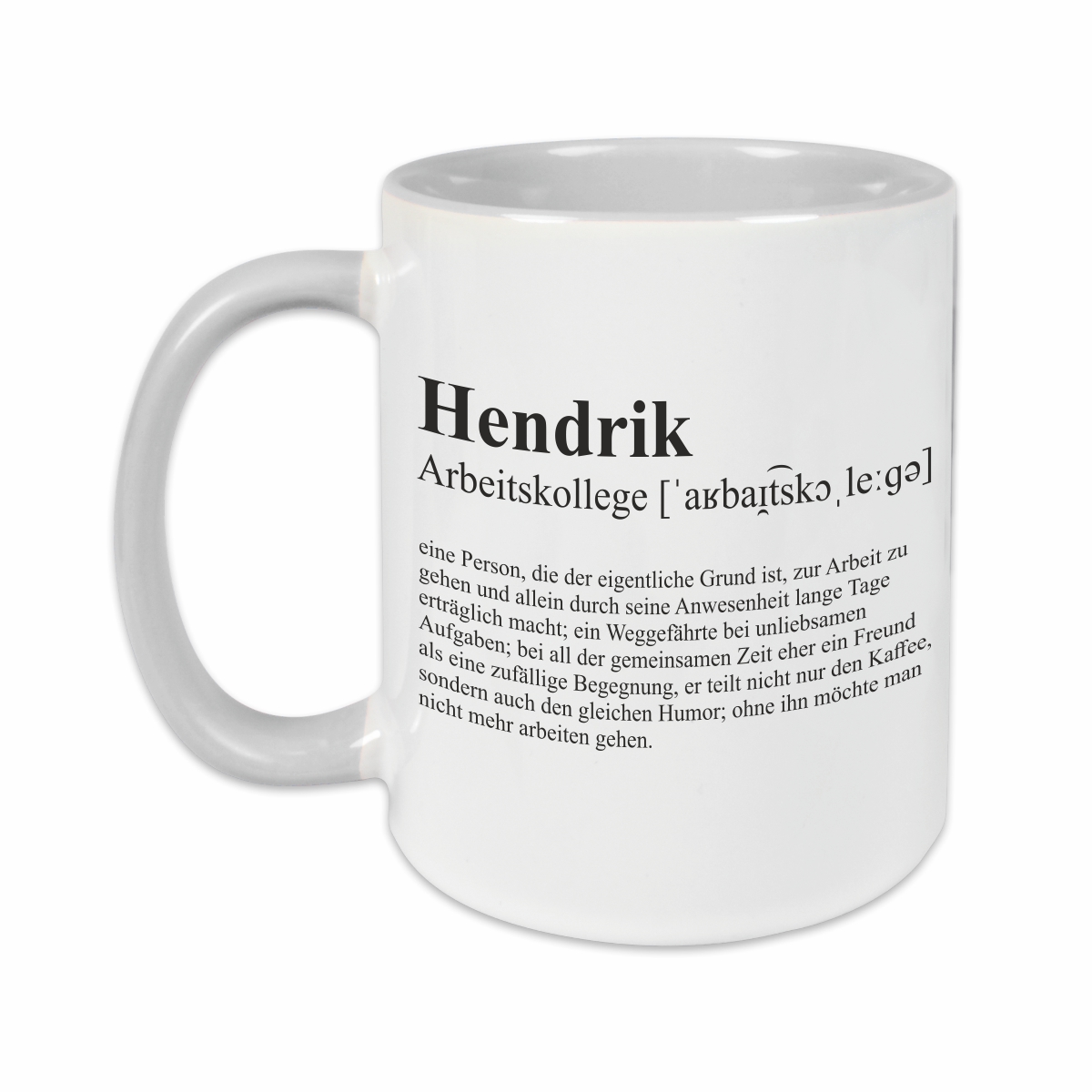 Tasse - Definition Arbeitskollege grau personalisiert