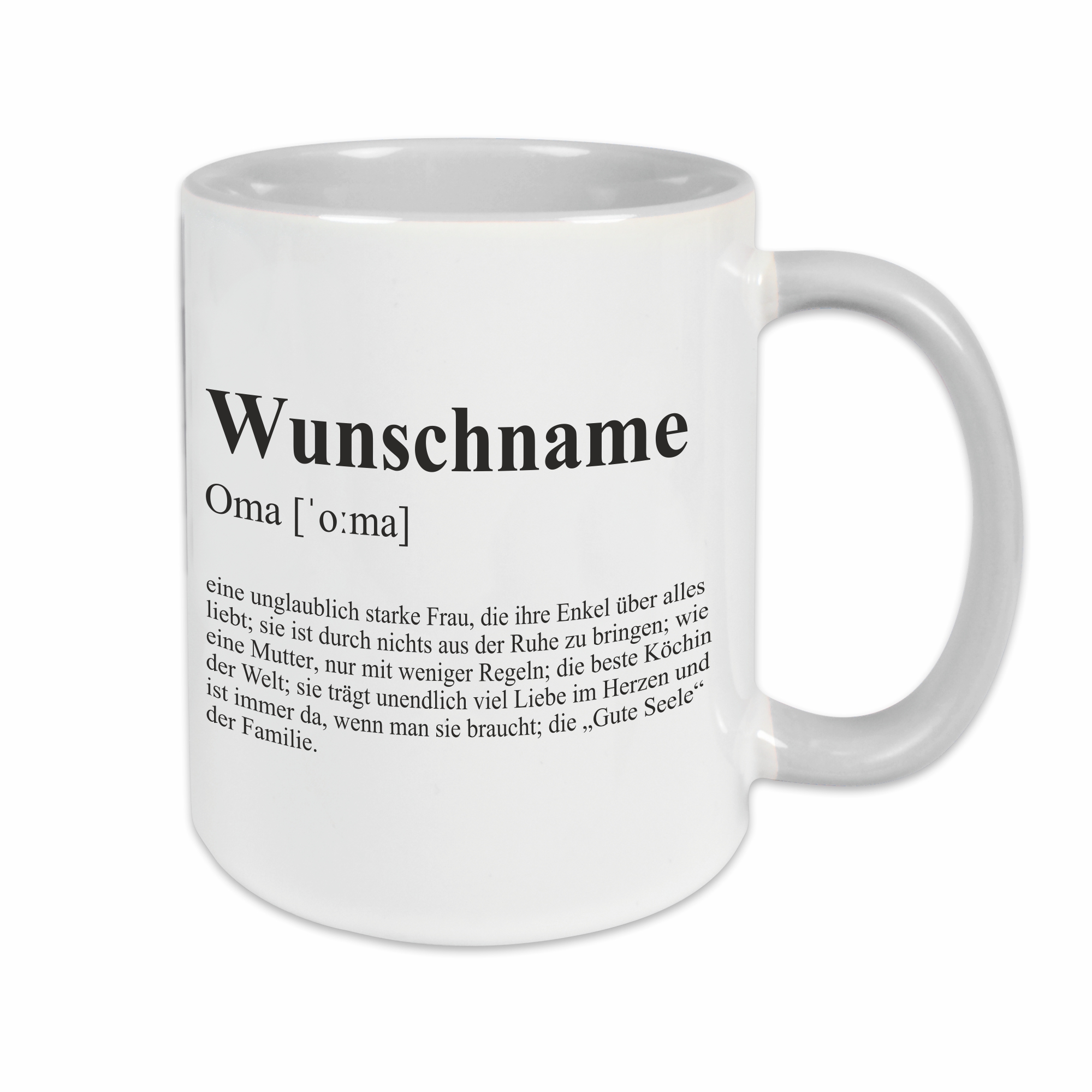 Tasse - Definition Oma grau personalisiert