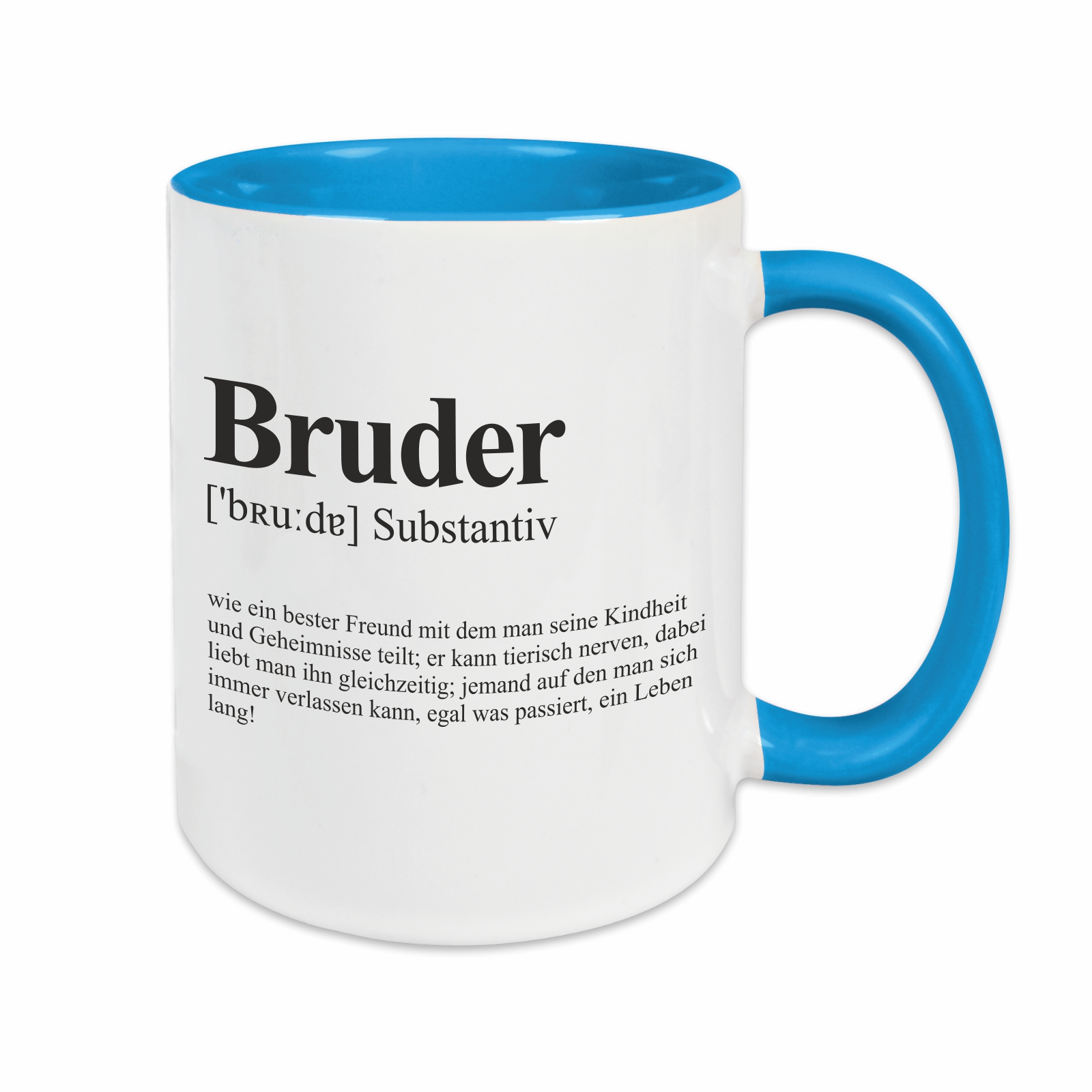 Tasse - Definition Bruder hellblau