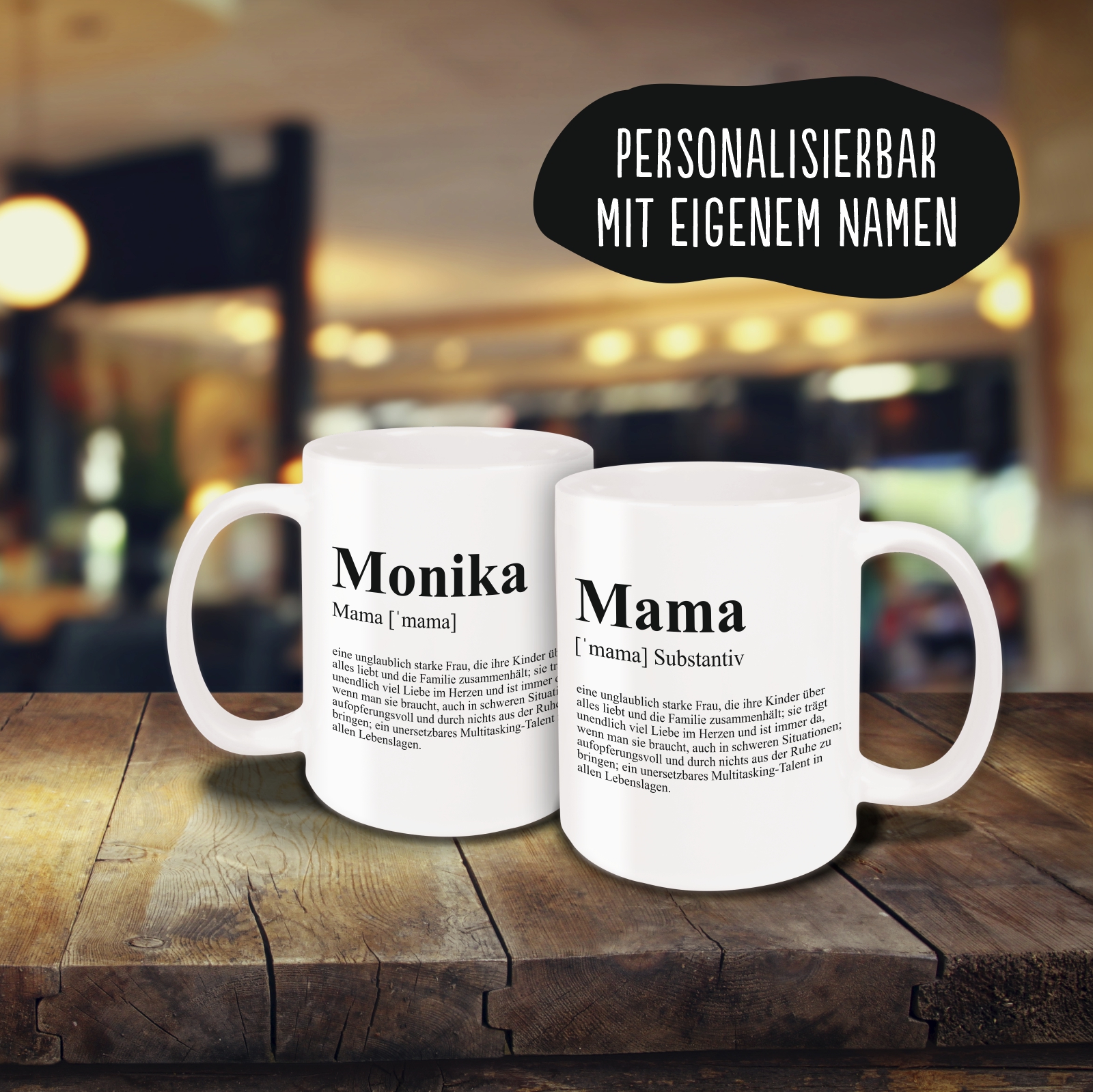 Tasse - Definition Mama weiß personalisiert