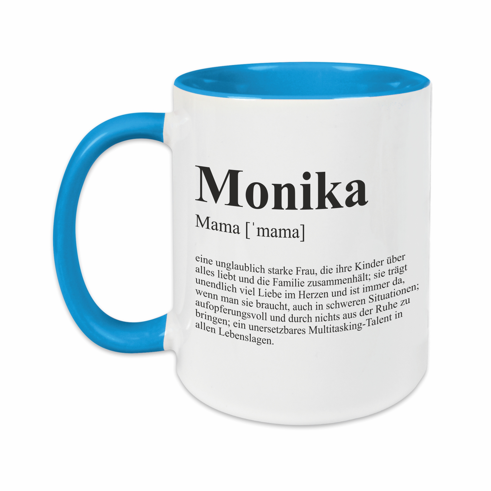 Tasse - Definition Mama hellblau personalisiert
