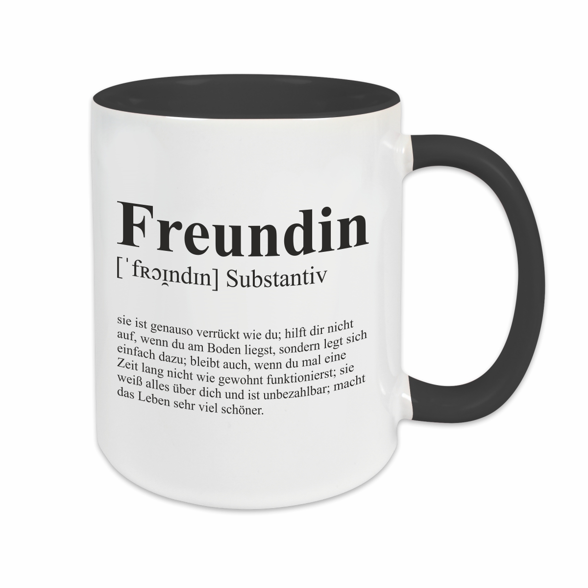 Tasse - Definition Freundin schwarz