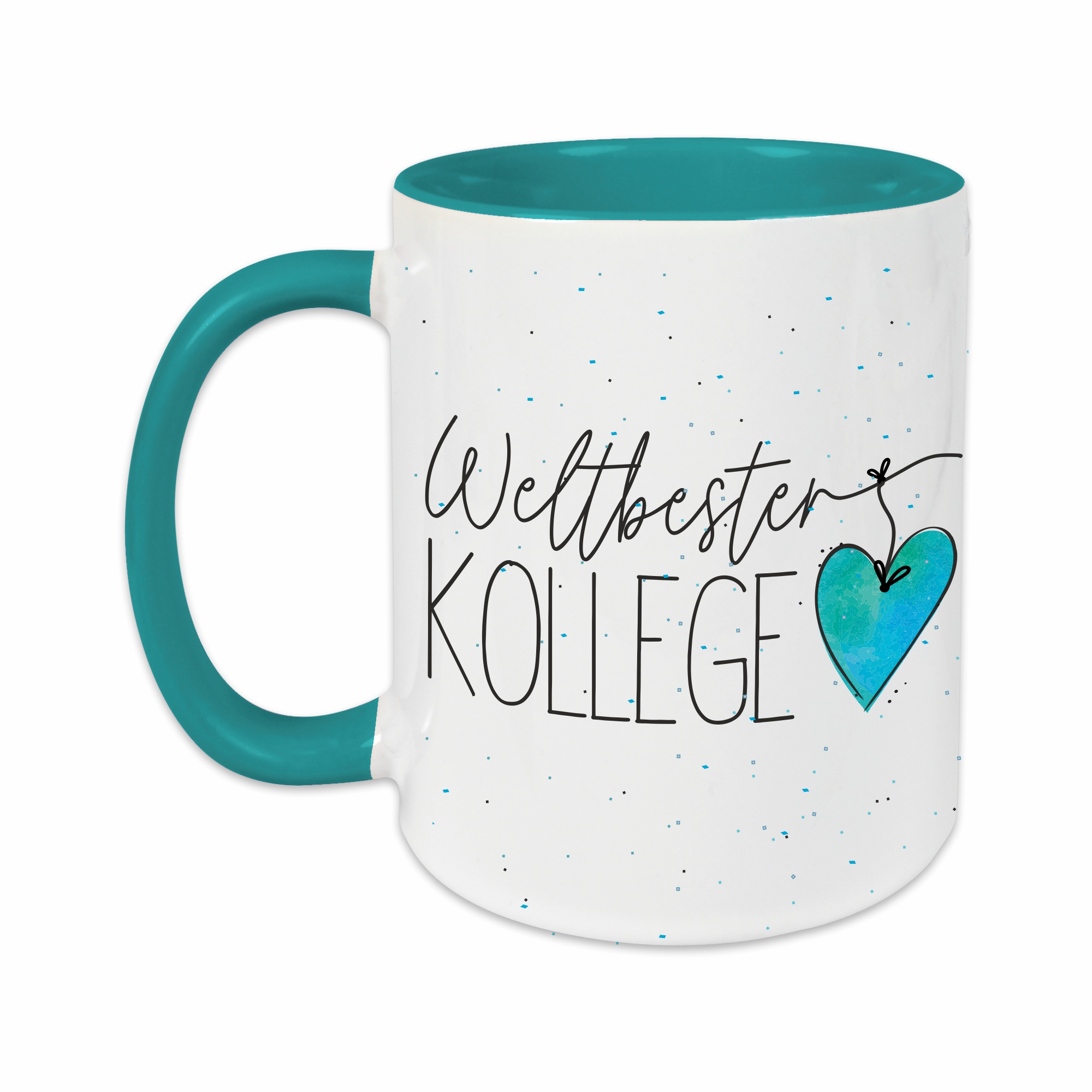 Tasse - Weltbester Kollege türkis – Ansicht 2 von 2