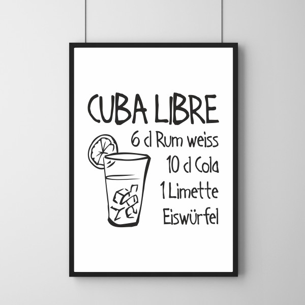 Poster - Cuba Libre Rezept