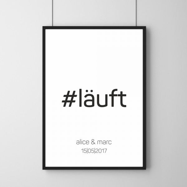 Poster - #Läuft - Personalisierbar