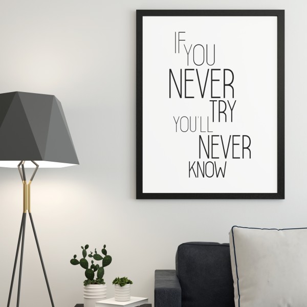 Poster - If You Never Try ...