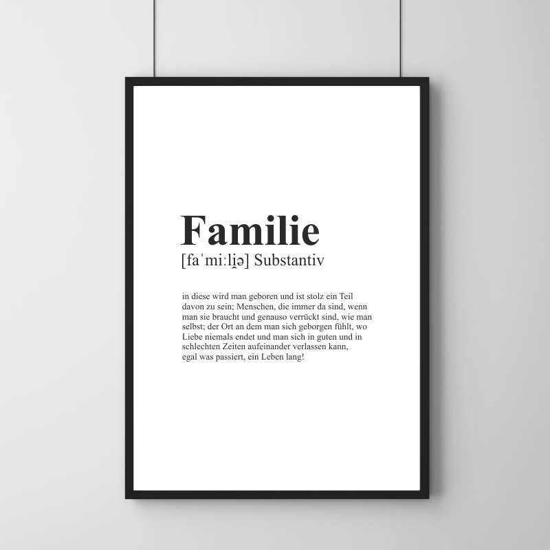 Poster Definition Familie Watt'n Kram