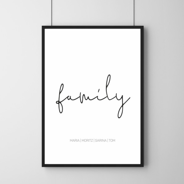 Poster - Family - Personalisierbar