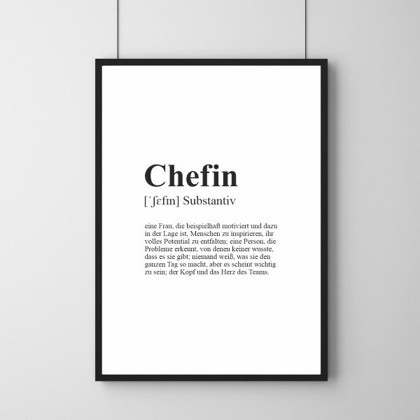 Poster - Definition Chefin