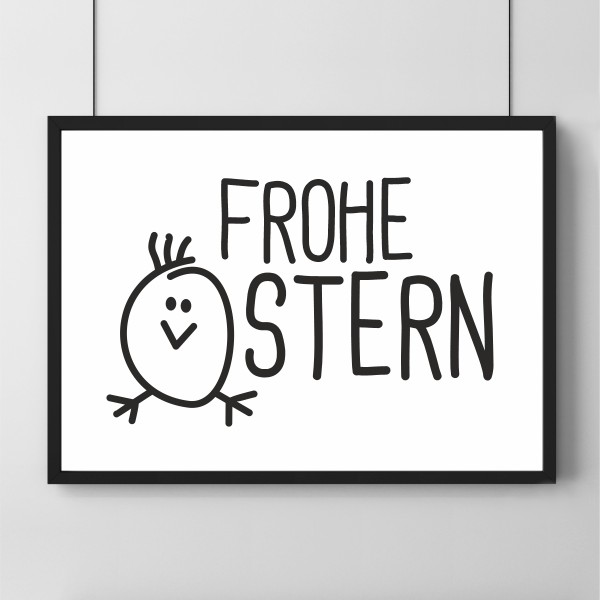 Poster - Frohe Ostern Küken
